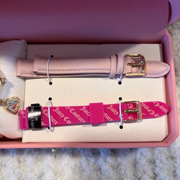 Juicy Couture 3-in-1 Heart Charm Watch Gift Set | Blush Pink & Gold main image 4